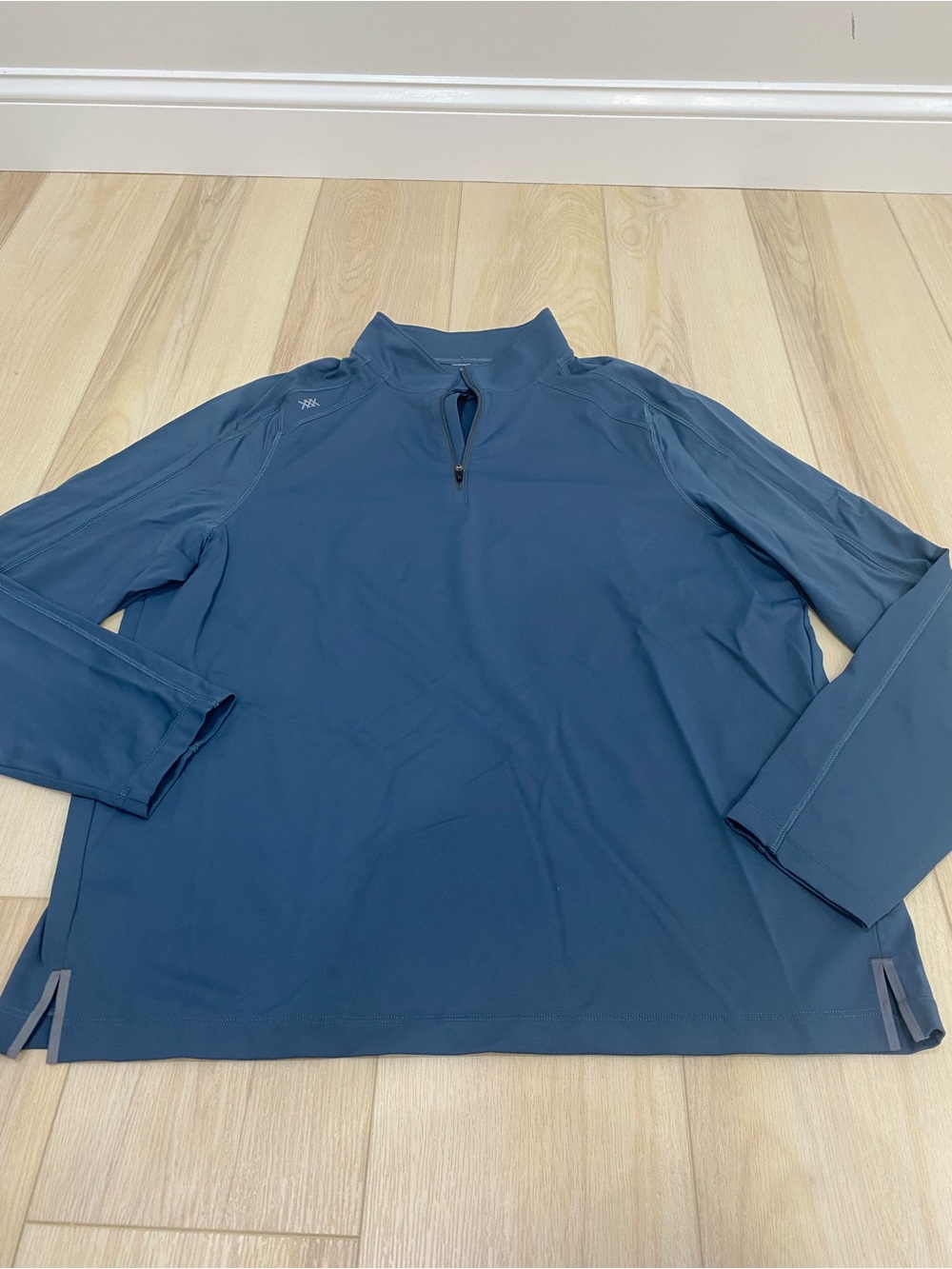 Rhone Performance 1/4 Zip Pullover Mens Blue Long Sleeve Stretch Golf